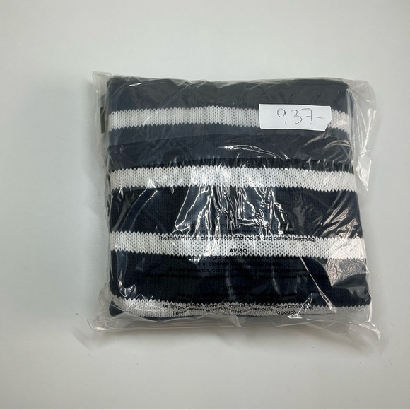 Kennar Womens M Navy Blue White Striped Long Sleeve Sweater Cozy Knit Nautical - Picture 6 of 6